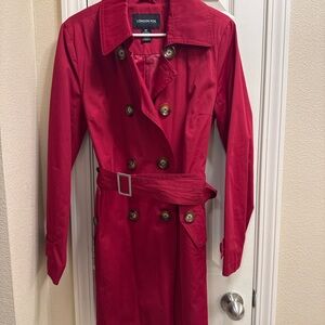 London Fog Classic Red Trench Coat